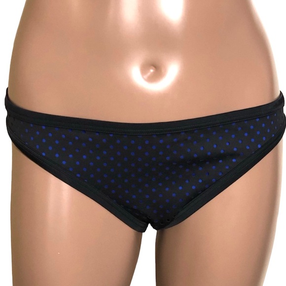Seafolly All Sport Black Mesh Scuba Perforated Lined Hipster Swim Bottom New! - Picture 2 of 5